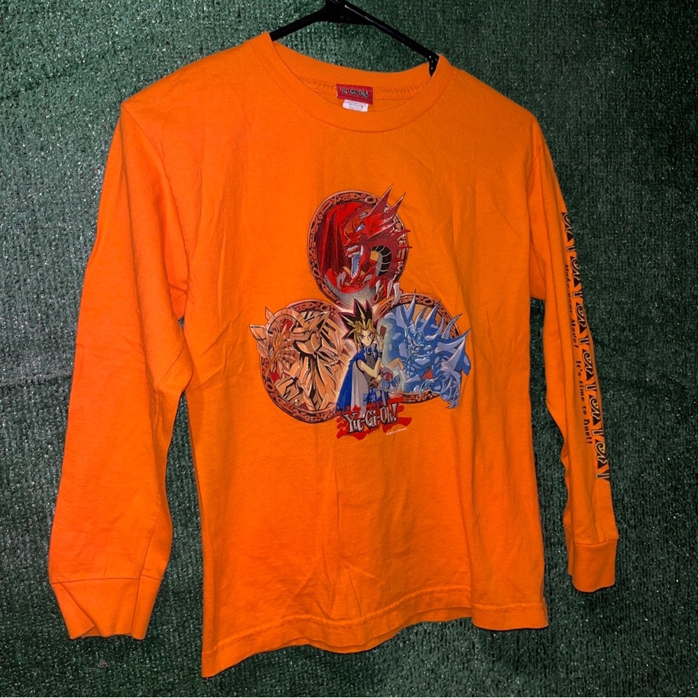 vintage 90s Yu-Gi-Oh! Make your move it’s time to duel Longsleeve Shirt YOUTH M